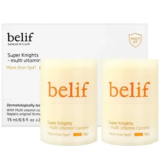 Живильна маска-бальзам для губ Belif Super Knights Multi Vitamin Lipcerin SET 15 мл x 2 шт. (BT20490)