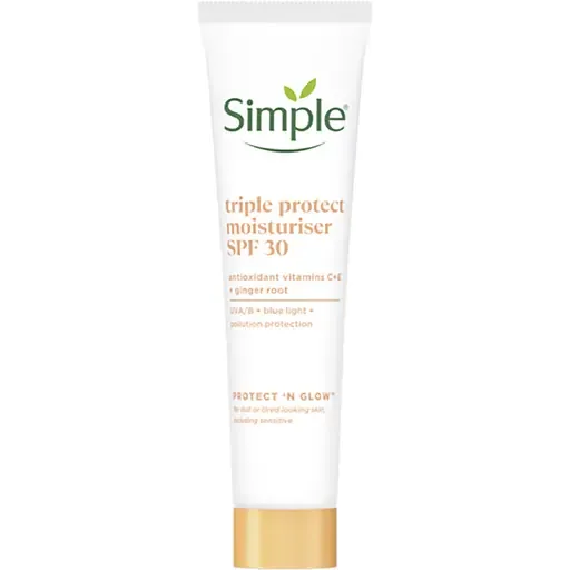 Зволожувальний крем Simple Protect & Glow потрійний захист з SPF 30, 40 мл