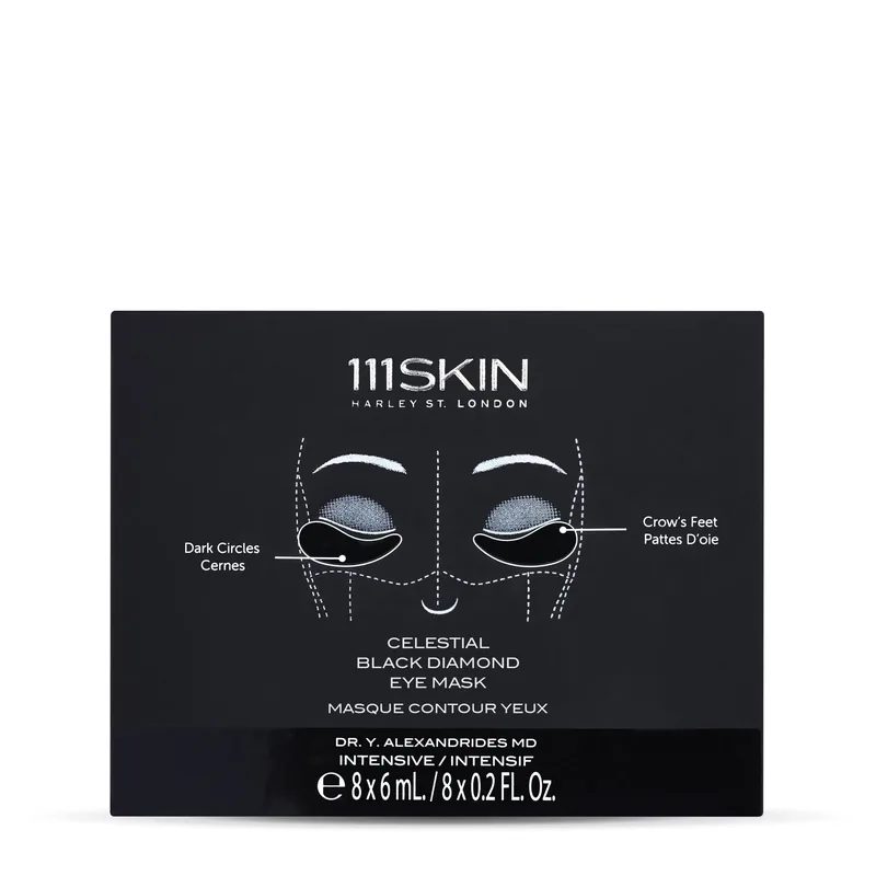 Антивікові маски для шкіри навколо очей Celestial Black Diamond Eye Mask 111SKIN, 8 шт × 6 мл