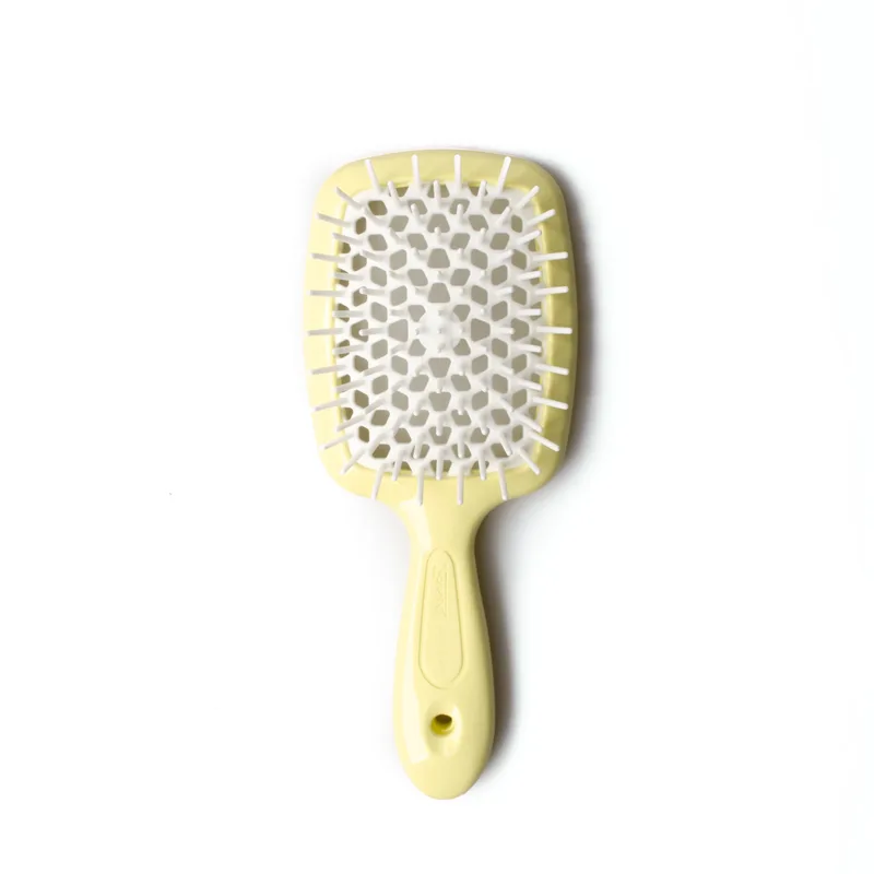 Щітка для волосся Superbrush пастельно-жовта з білим JANEKE