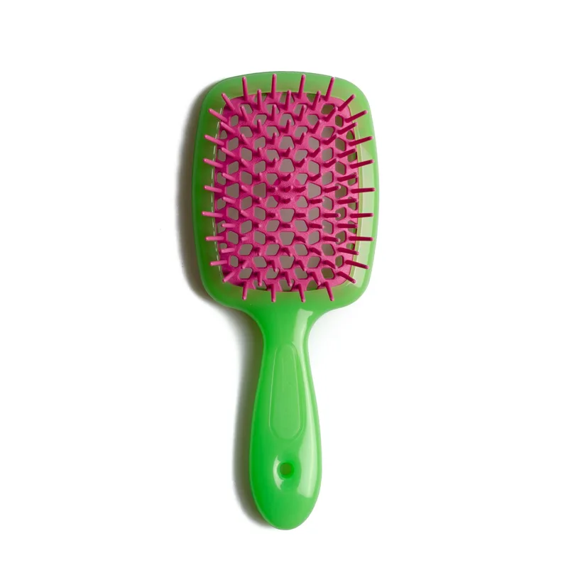 Щітка для волосся Superbrush салатова з рожевим JANEKE