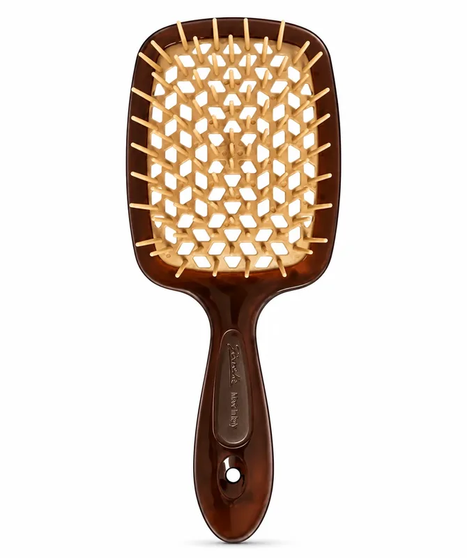 Щітка для волосся Superbrush кольору коричнева з бежевим JANEKE