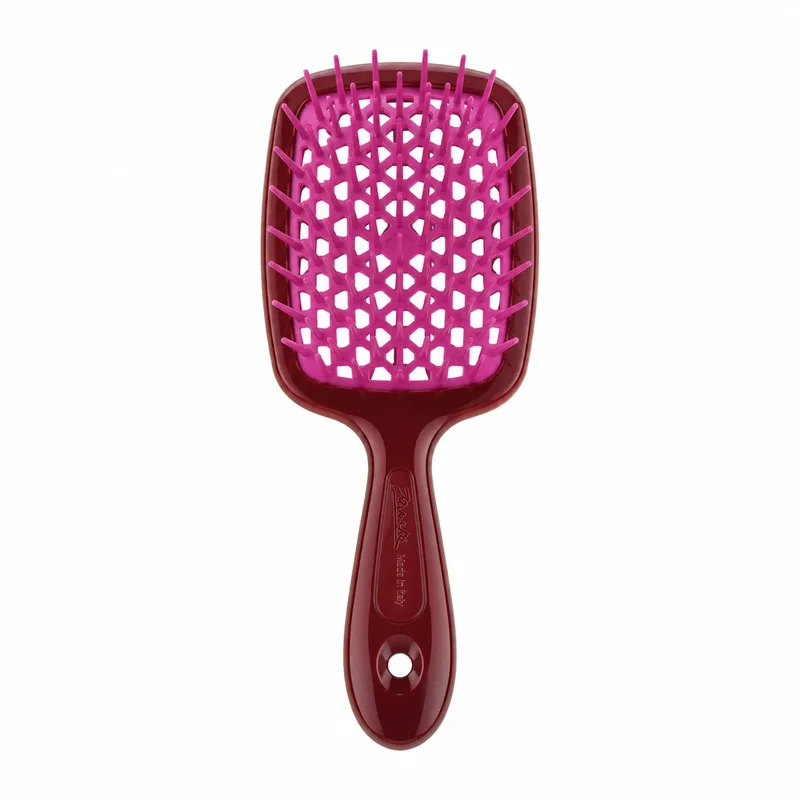 Щітка для волосся Superbrush кольору бургунді з рожевим JANEKE