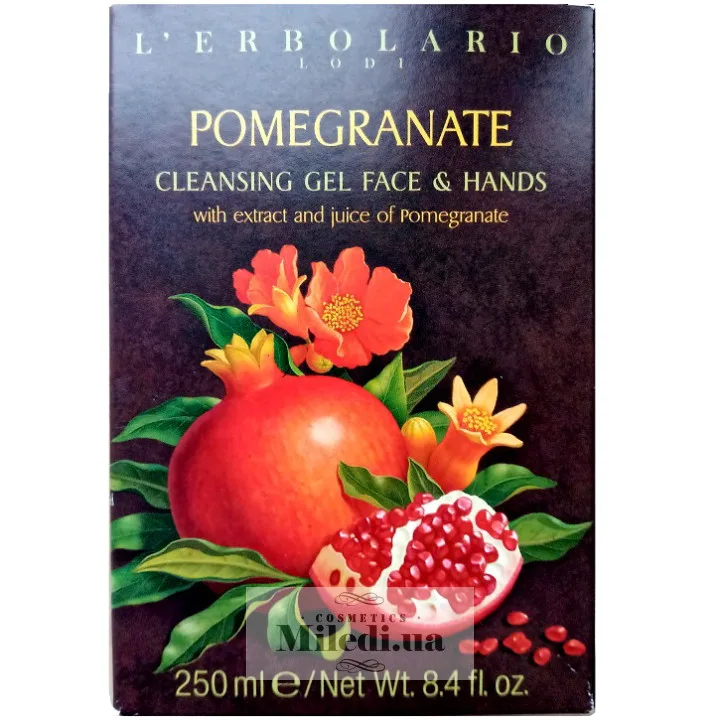 Гель очищаючий Гранат L'Erbolario Gel Detergente Viso & Mani Melograno 250 мл