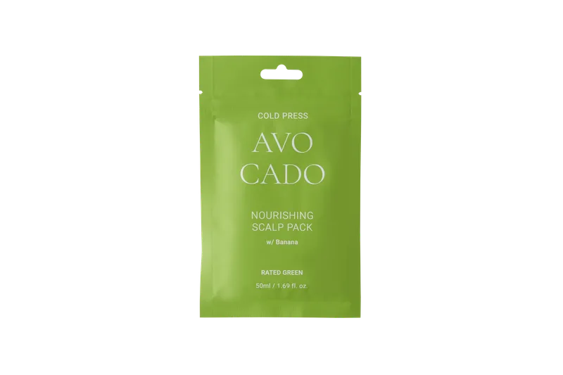 Поживна маска для волосся та шкіри голови з бананом Avocado Nourishing Scalp Pack with Banana Rated Green
