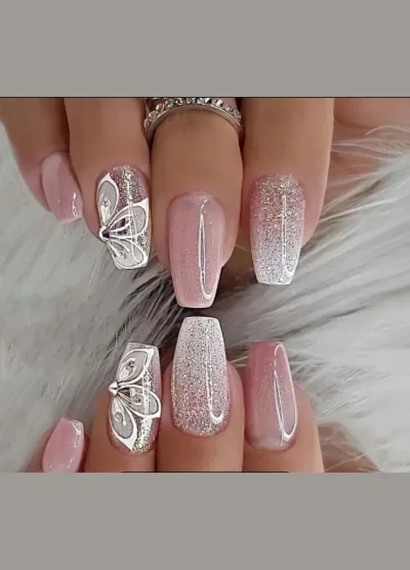 Накладні нігті в комплекті зі скотчем - Pink butt Nails (296576372)