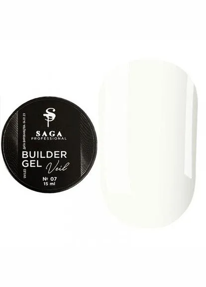Гель для нарощування Builder Veil Gel №07 15 мл (Молочний) Saga (377002048)