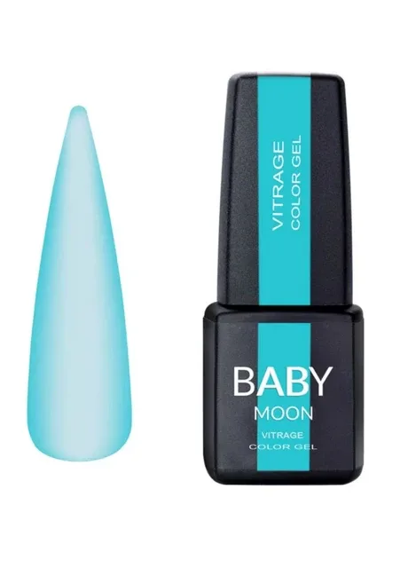 Гель лак Baby Moon Vitrage Collor Gel №04 бірюзовий, 6 мл Babymoon Vitrace (322149327)