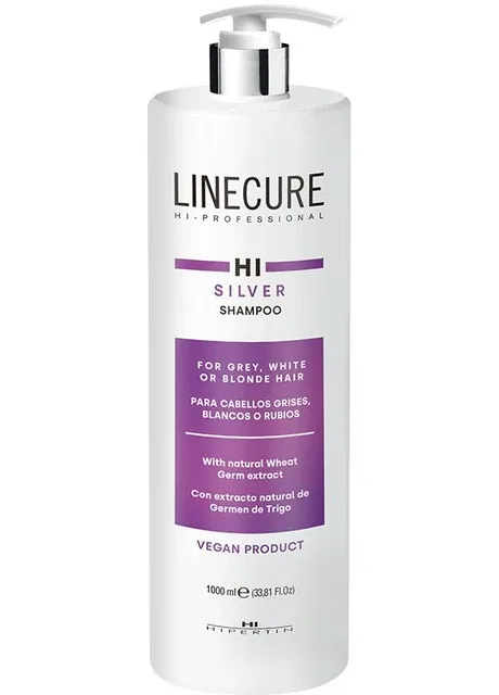 Шампунь для сивого та світлого волосся Linecure Vegan Silver, 1000 мл Hipertin (352172659)