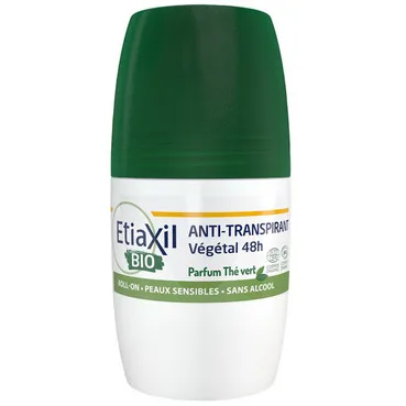 Антиперспірант роликовий органічний з ароматом зеленого чаю Etiaxil Anti-Perspirant Vegetal 48H The Vert Roll-On
