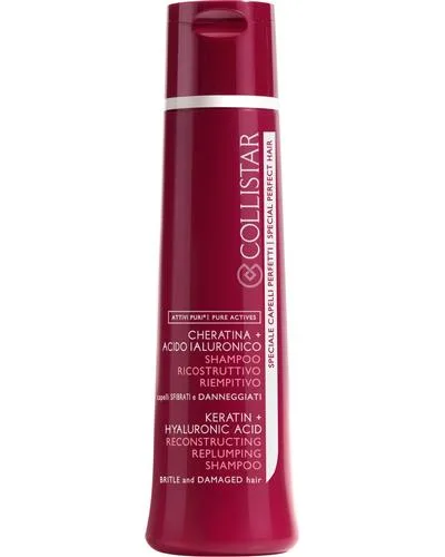 Keratin + Hyaluronic Acid Reconstructive Replumping Shampoo Шампунь з кератином і гіалуроновою кислотою - Collistar