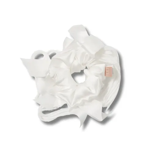 Дизайнерська шовкова резинка біла - MON MOU x BOBKOVA Silk Large Scrunchie White 275ml