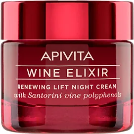 Крем-ліфтинг Apivita (Апівіта) Wine Elixir нічний відновлювальний з поліфенолами вина регіону Санторіні 50 мл