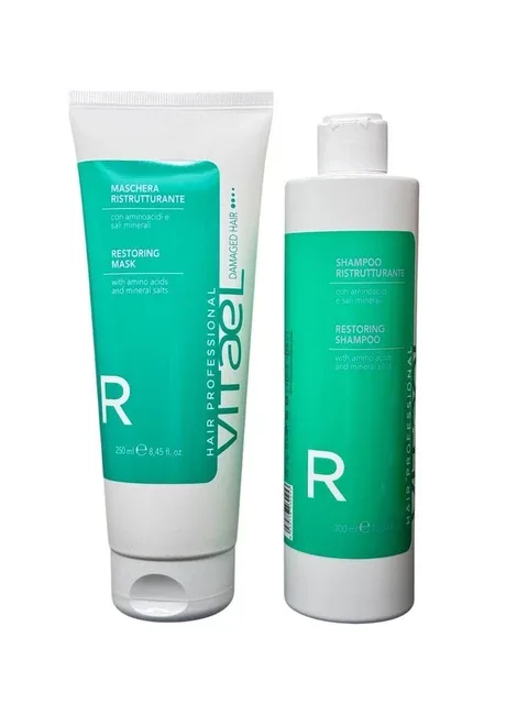 Набір для відновлення волосся DAMAGED Hair Restoring: шампунь 300 мл + маска 250 мл Vitael (393406870)