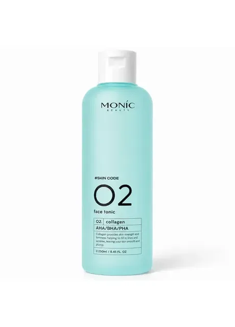 Тонік для обличчя #Skin Code 02 Collagen AHA/BHA/PHA, 250 мл Monic Beauty (317175215)