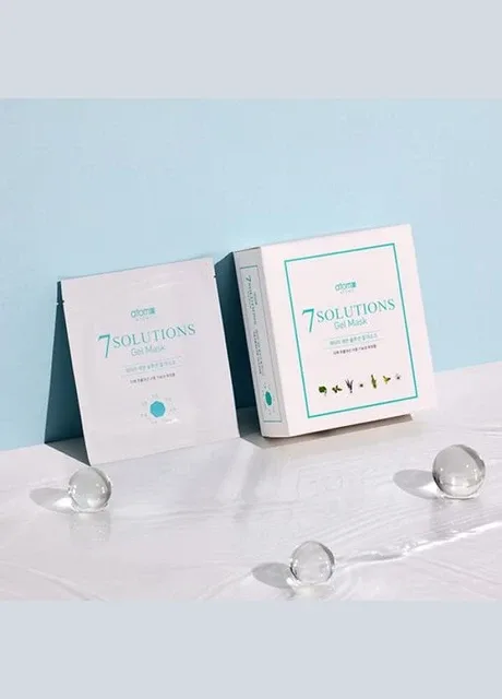 Гідрогелева маска на травах для обличчя. 7 Solutions Gel Mask. Корея. Atomy (303119735)
