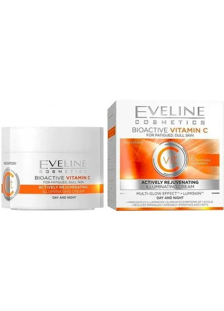 Eveline Cosmetics Крем для обличчя BIOACTIVE VITAMIN C активноомолоджуючий освітлюючий крем 50 мл 2803 — Крем, Польща (340111272)