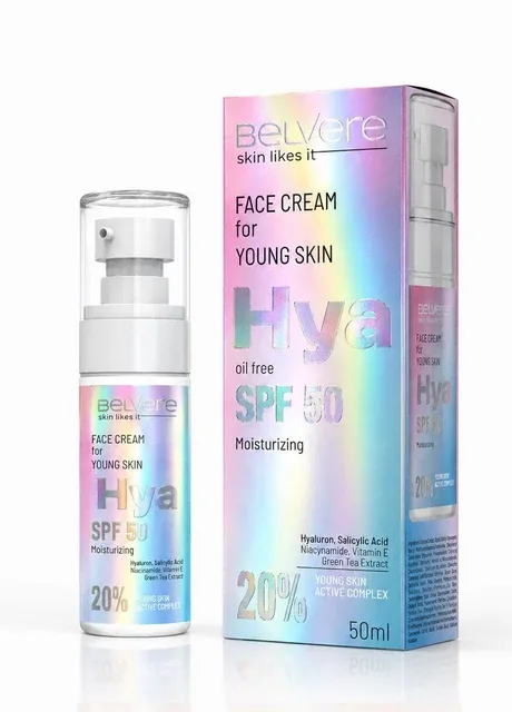 BelVere Крем для обличчя Hya SPF 50 з гіалуроновою кислотою, 50 мл — Крем, Польща (401466255)