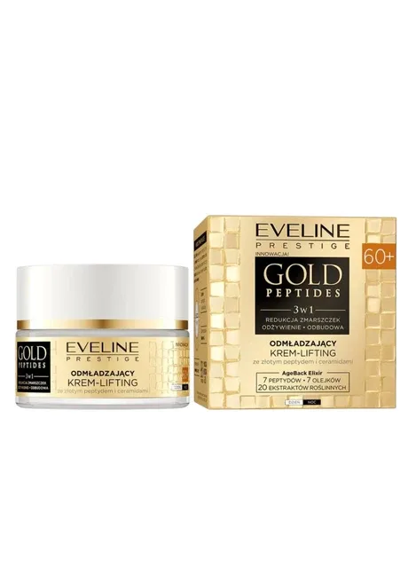 Eveline Cosmetics Крем-ліфтинг Cosmetics GOLD PEPTIDES 60+ Омолоджуючий 50 мл. — Крем, Польща (386243911)