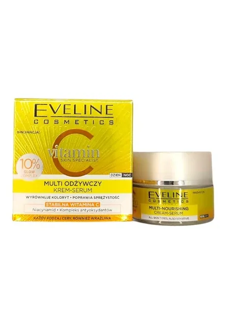 Eveline Cosmetics Крем-сироватка для обличчя Cosmetics Vitamin C Skin Specialist мультиживильна 50 мл 0436 — Крем, Польща (340110348)