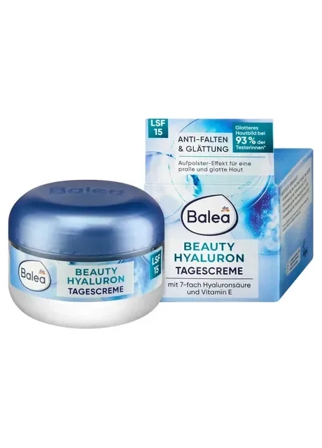 Balea Денний крем для обличчя Anti Falten Beauty Hyaluron SPF 15, 50 мл — Крем, Німеччина (363052679)