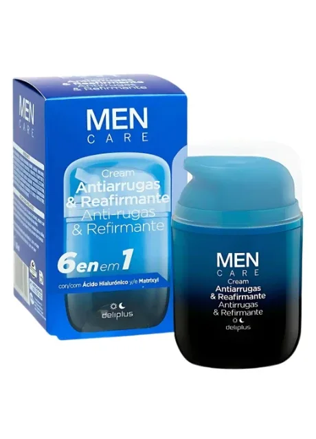 Чоловічий крем проти зморшок 6 в 1 Men Antiarrugas & Reafirmante 50 мл. Deliplus (328082655)