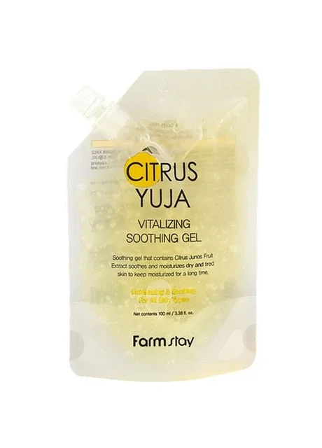 Тонізуючий гель для обличчя Citrus Yuja Vitalizing Soothing Gel 100 мл (8809809805265) FarmStay (371737755)