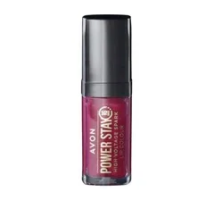 Рідка губна помада Avon Power Stay, Відтінок: Cherry Charge/ Вишневий заряд, Супер Стійкість 16-Hour High Voltage Spark Lip Colour з блискітками «СуперСтійкість» 7 мл