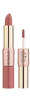 Матова помада 2 в 1 O.TWO.O - 2 in 1 Matte Liquid Lipstick Тон 4