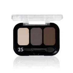Тіні для повік потрійні Parisa Е-403 Abun Dance Eyeshadow №25 Матові Бежеві/темно-коричневі/коричневі, 5,6 г