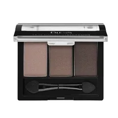 Тіні для повік компактні Bless Beauty Trio Fusion Eyeshadows №02 Світло-Коричневий М+Коричневий М+Темно-Корич