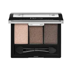 Тіні для повік компактні Bless Beauty Trio Fusion Eyeshadows №03 Бліде Золото П+Коричневий П+Темно-Коричневий