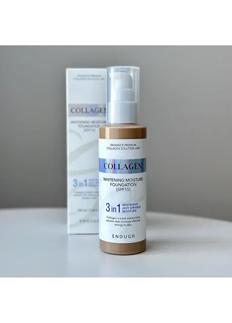 Освітлюючий тональний крем Collagen Whitening Moisture Foundation, 100мл Тон - 23 ENOUGH (317455068)