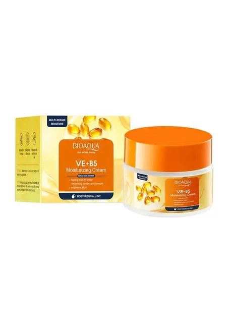 Мультивітамінний зволожуючий крем для обличчя VE+B5 Moisturizing Cream з антиоксидантами, 50 г Bioaqua (362588601)