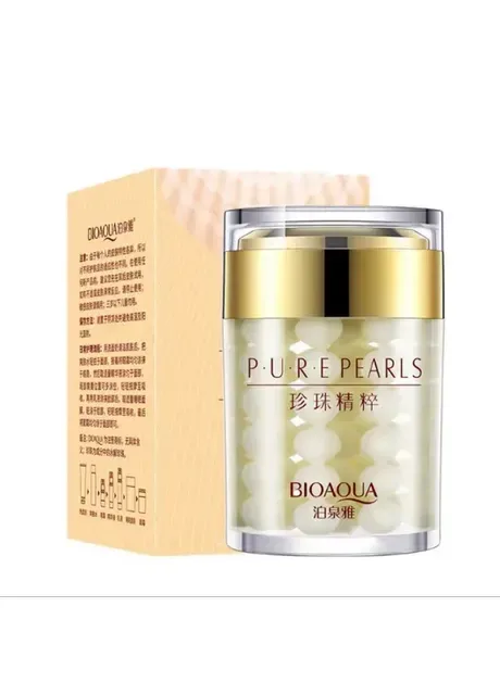 No Brand Крем - гель для обличчя зволожуючий Bioaqua Pure Pearls, з перлами, 60г — Крем, (405359911)