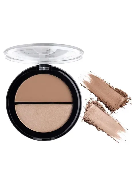 Палетка для контуринга Instyle Contour & Highlighter PT262 бронзер-хайлайтер відтінок №02, 10 грамм TopFace (330762481)