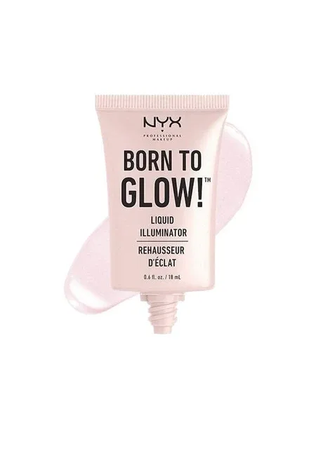 Хайлайтер кремовий Born To Glow Liquid Illuminator (18 мл) Sunbeam - Pale pink pearl (LI01) NYX Professional Makeup (279364077)