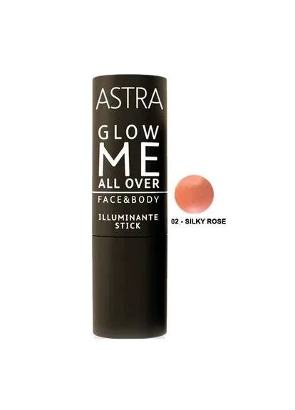 Кремовий хайлайтер в стіку Glow Me All Over - 02 Silky Rose 6г. Astra Кремовий хайлайтер в стіку (302311469)