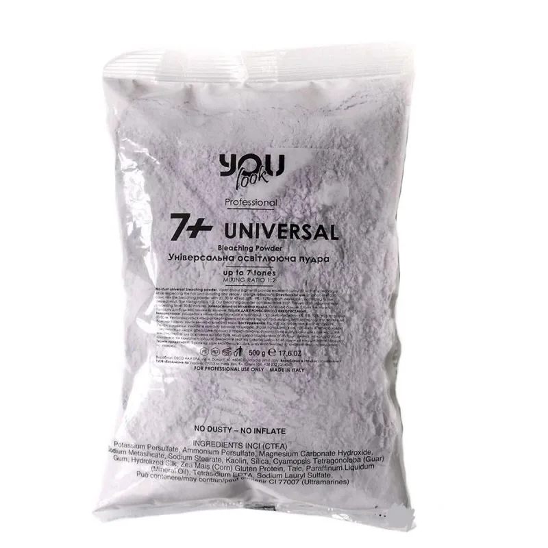 Пудра фіолетова You Look Professional Universal Bleaching Powder освітлює до 7+ тонів 500 г (18664346)